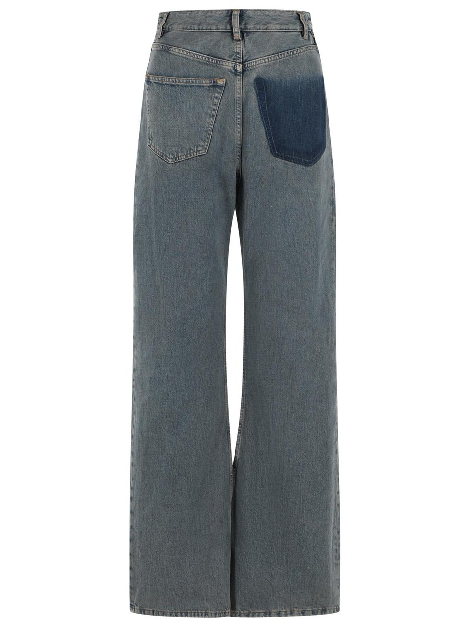 Maison Margiela 'Reverse' Blue Cotton Jeans Grijs