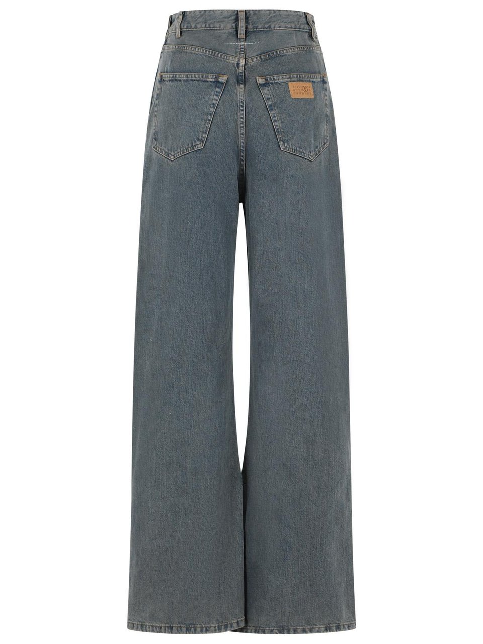 Maison Margiela 'Reverse' Blue Cotton Jeans Grijs