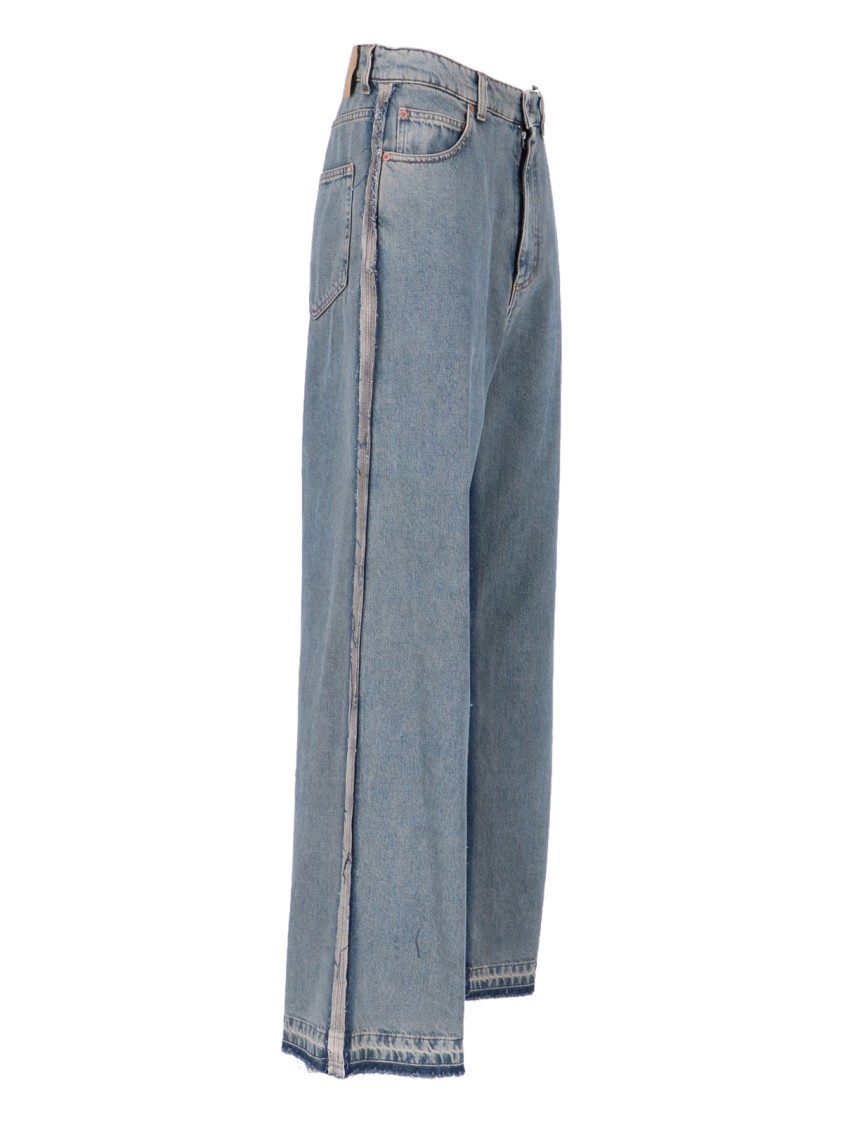 Maison Margiela Wide Jeans – Light Blue Grijs