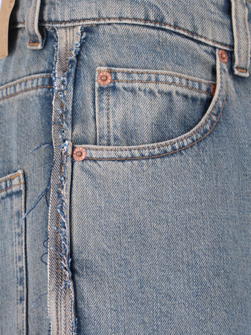 Maison Margiela Wide Jeans – Light Blue Grijs