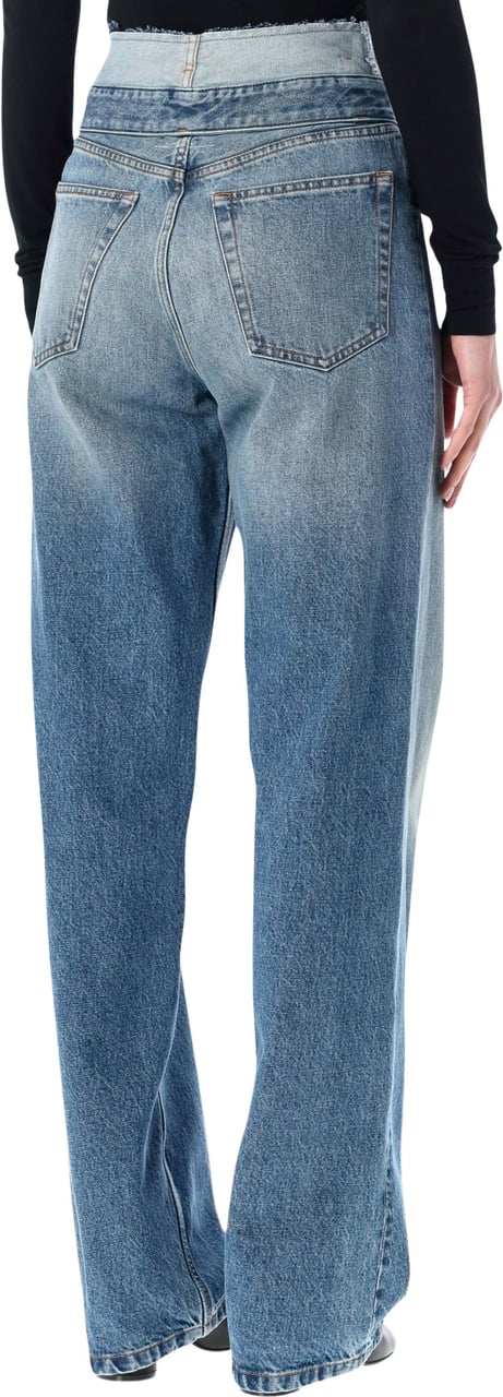 Maison Margiela Twisted Waist Denim Blu Blauw