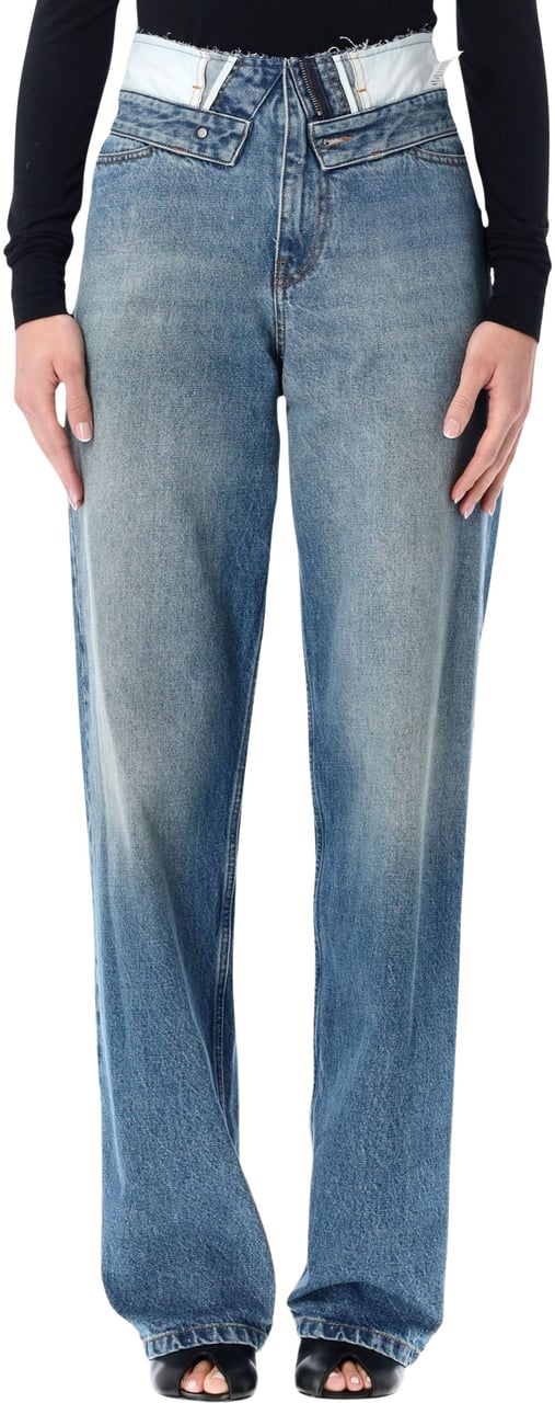 Maison Margiela Twisted Waist Denim Blu Blauw