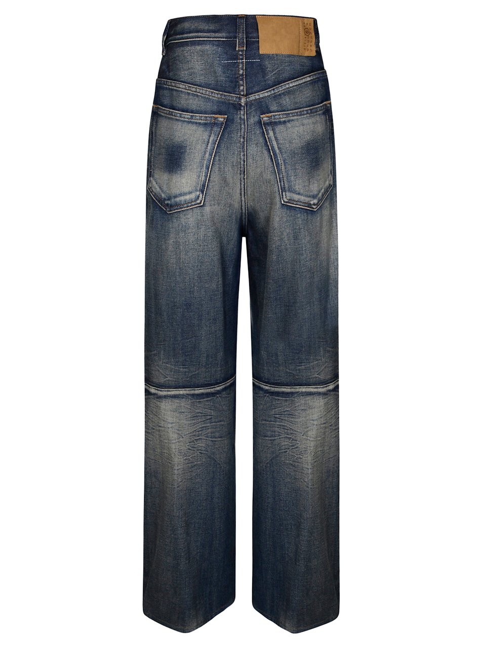 Maison Margiela High-Waisted Wide-Leg Jeans with Vintage Wash Zwart
