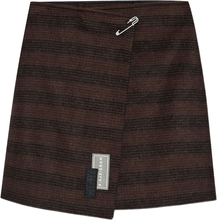 Maison Margiela Mm6 Maison Margiela Gonne Marrone E Nero Zwart