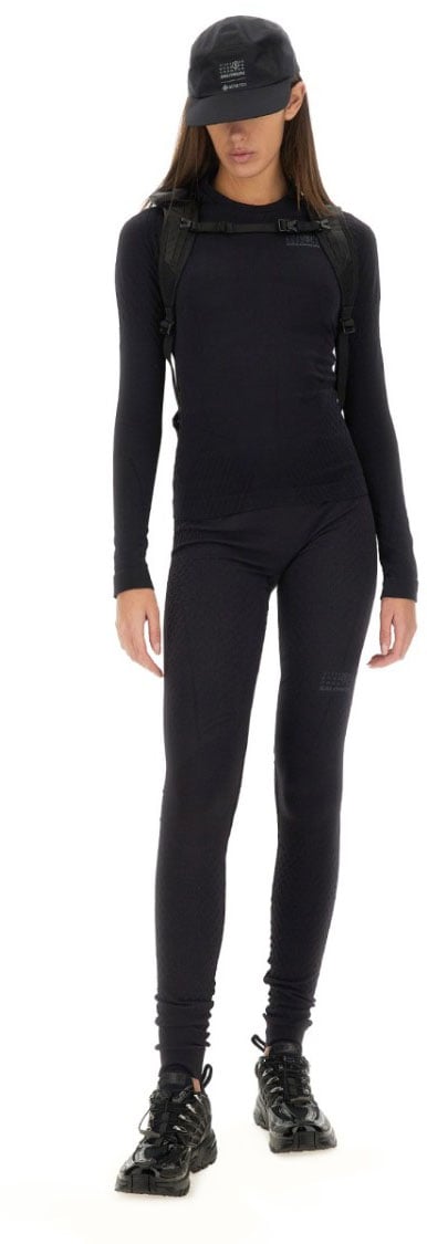 Maison Margiela Fitted Long-Sleeve Top With Textured Finish Zwart