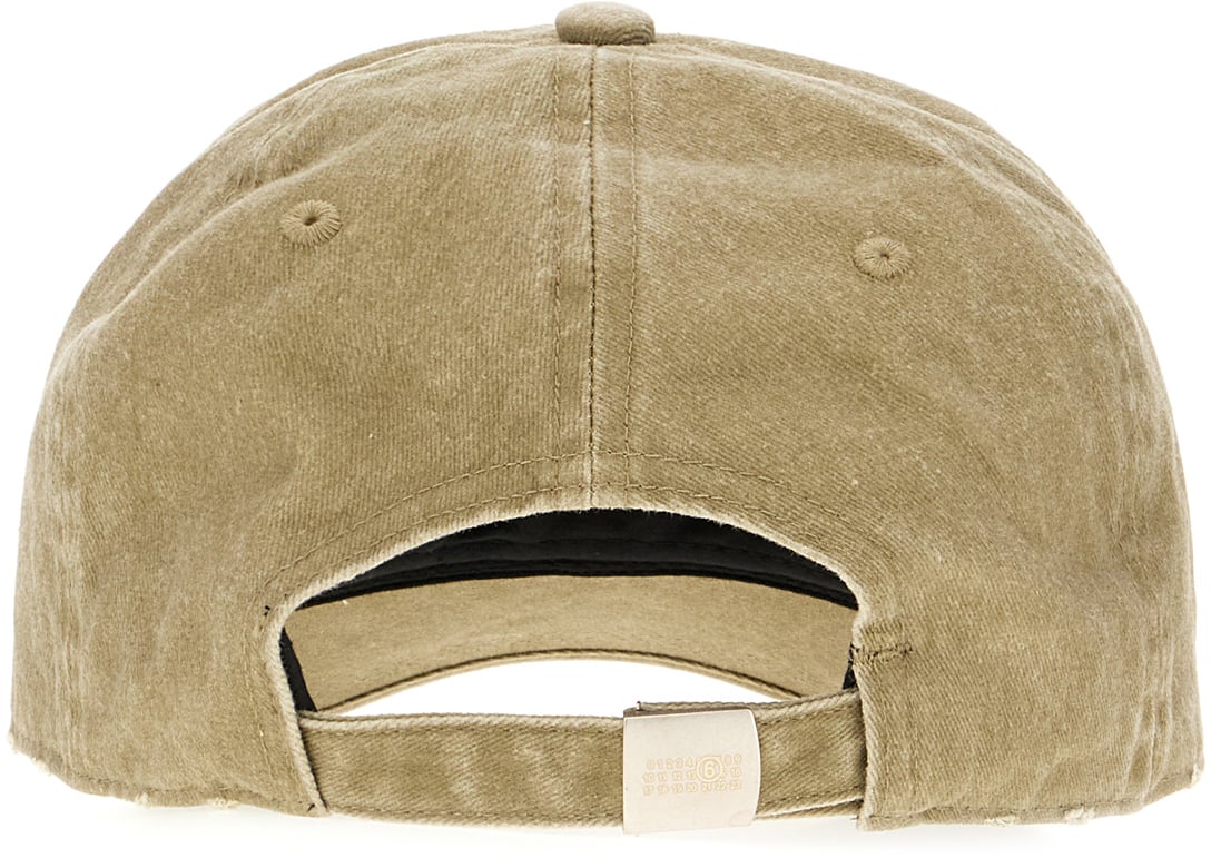Maison Margiela Mm6 Sage green cotton baseball cap Groen