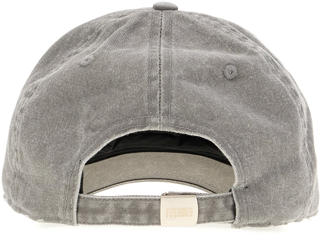 Maison Margiela Mm6 Grey cotton baseball cap Grijs