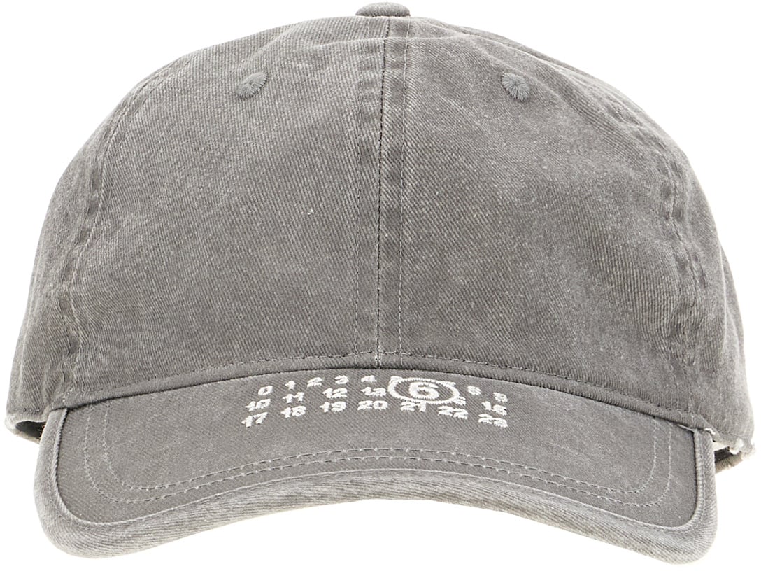Maison Margiela Mm6 Grey cotton baseball cap Grijs