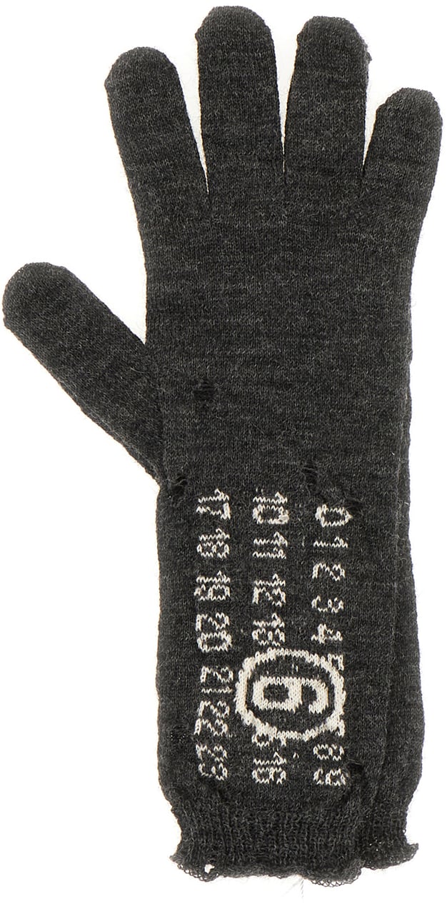 Maison Margiela Mm6 Grey wool gloves Grijs
