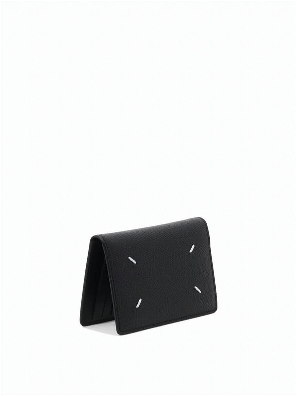 Maison Margiela Four Stitches Leather Textured Stitch Wallet Zwart