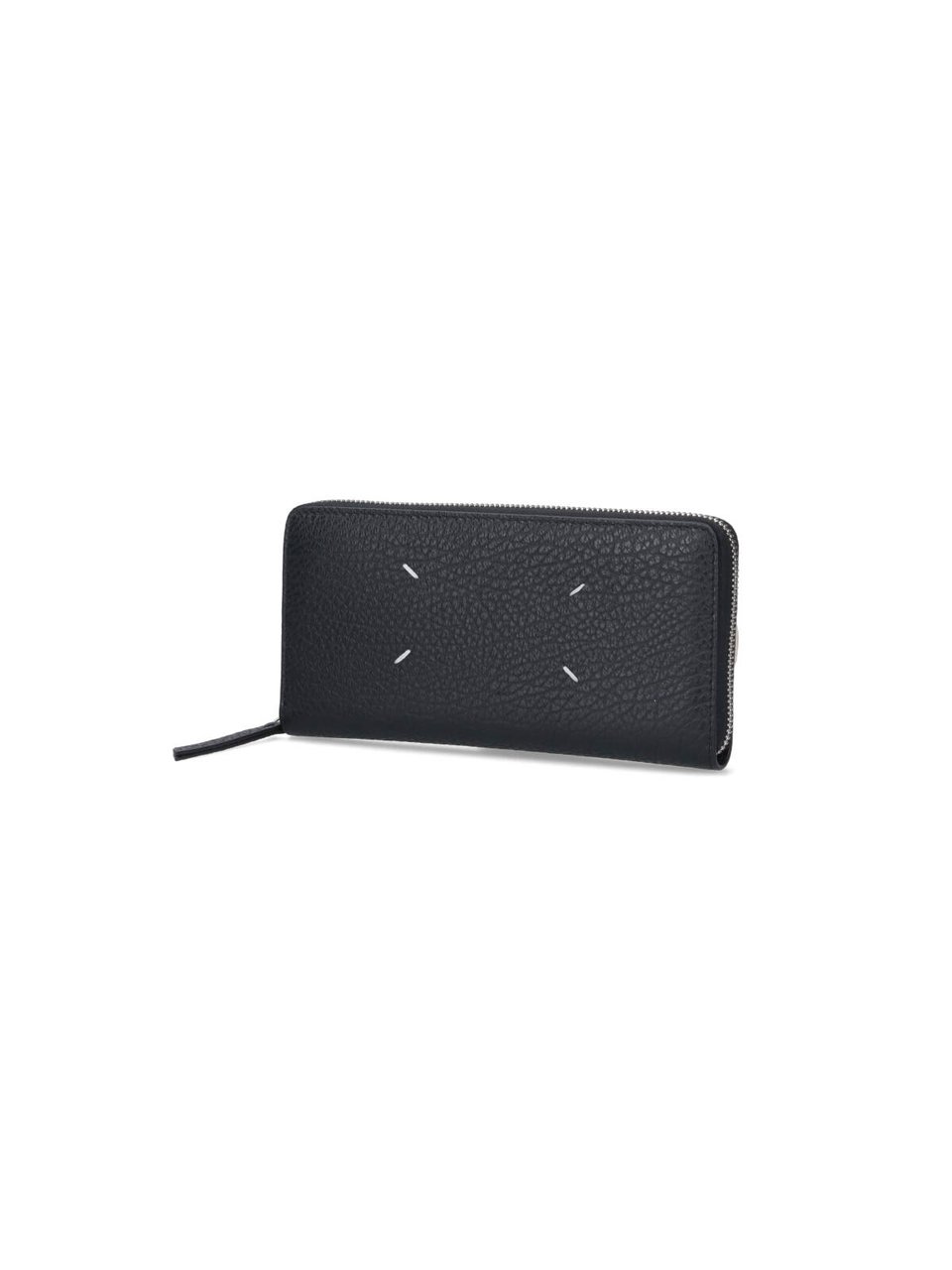 Maison Margiela Black Calf Leather Four Stitches Wallet Zwart