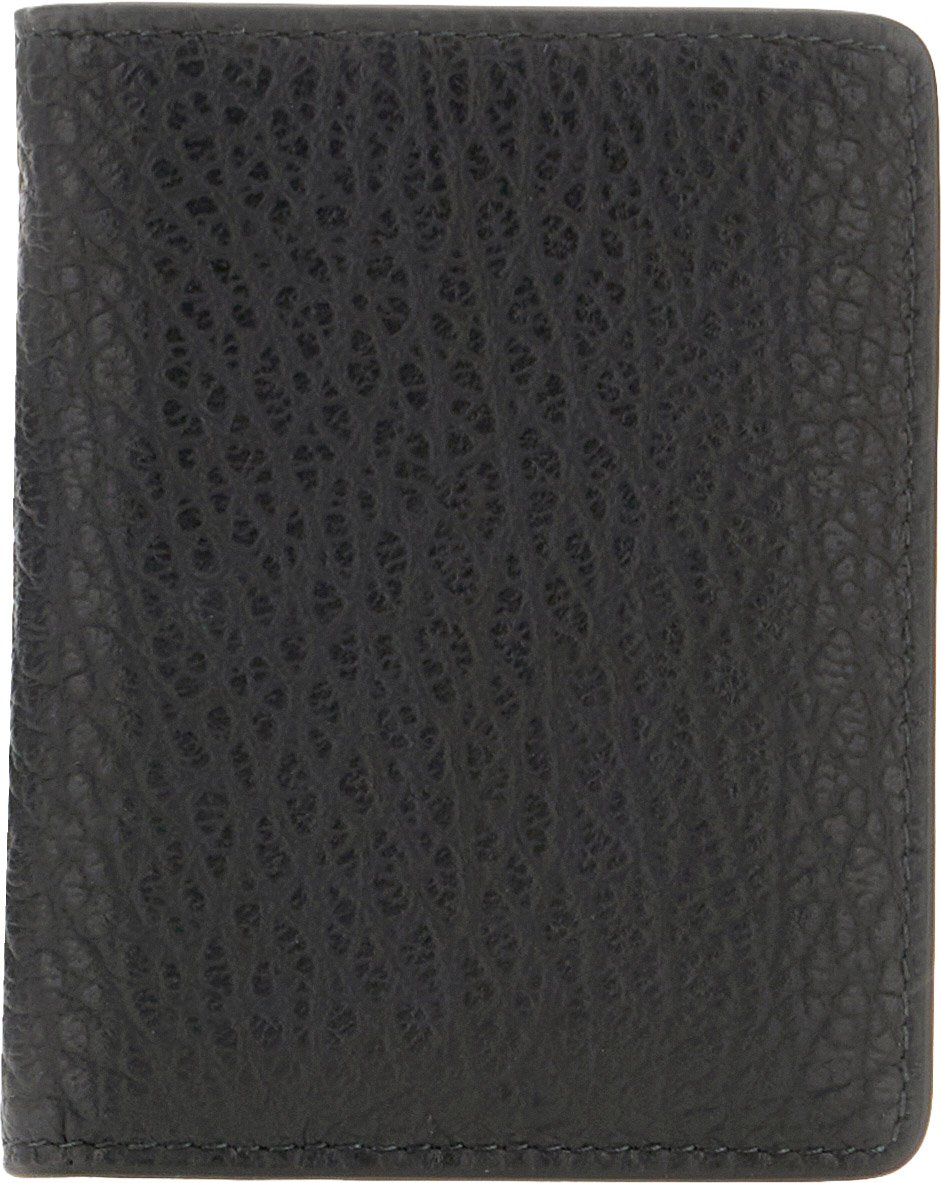 Maison Margiela Black leather wallet Zwart