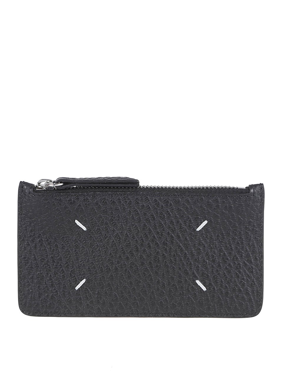 Maison Margiela Pebbled Leather Wallet Grijs
