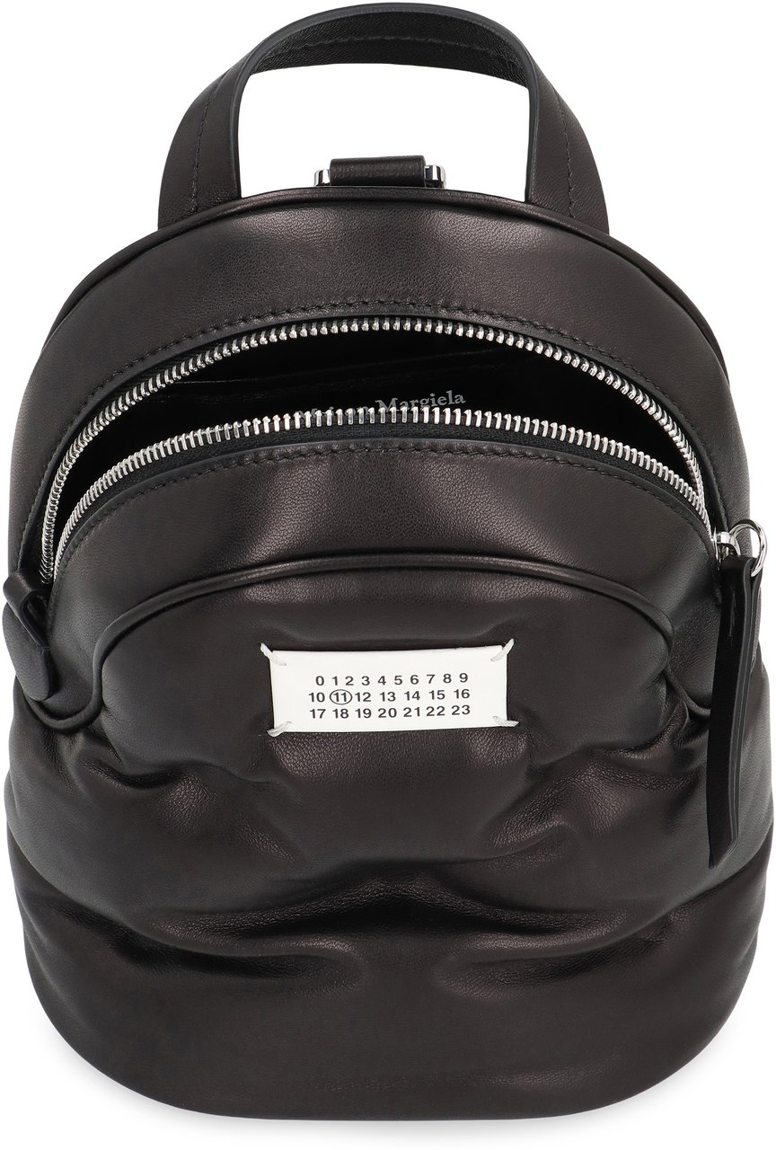 Maison Margiela Leather backpack Glam Slam Zwart