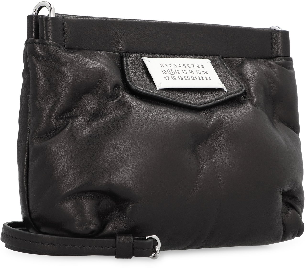 Maison Margiela Glam Slam leather clutch Zwart
