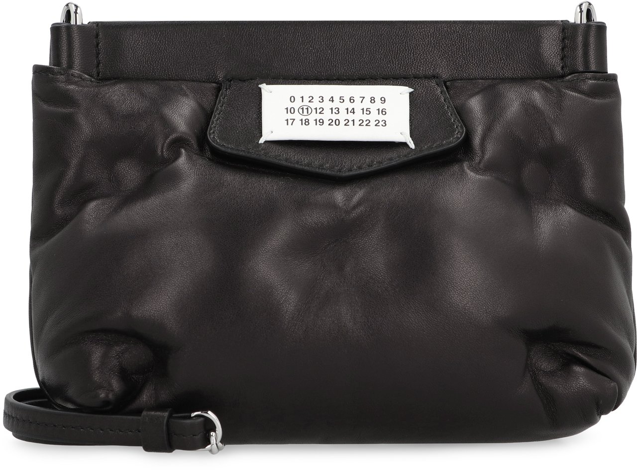 Maison Margiela Glam Slam leather clutch Zwart