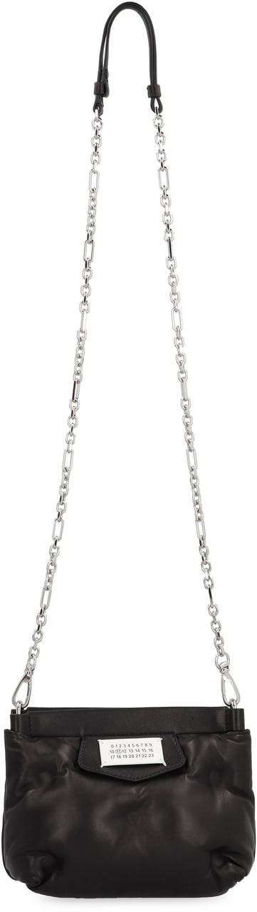 Maison Margiela Glam Slam leather clutch Zwart