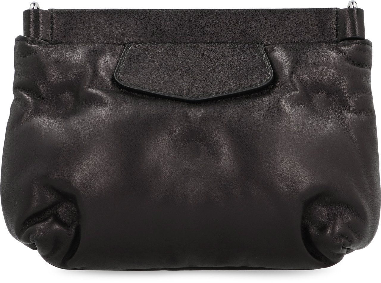 Maison Margiela Glam Slam leather clutch Zwart