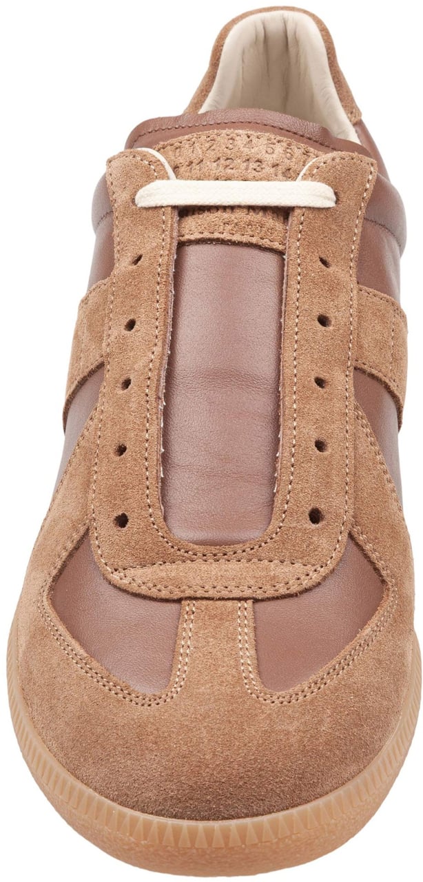 Maison Margiela Maison margiela replica leather and suede sneakers, tan color Bruin