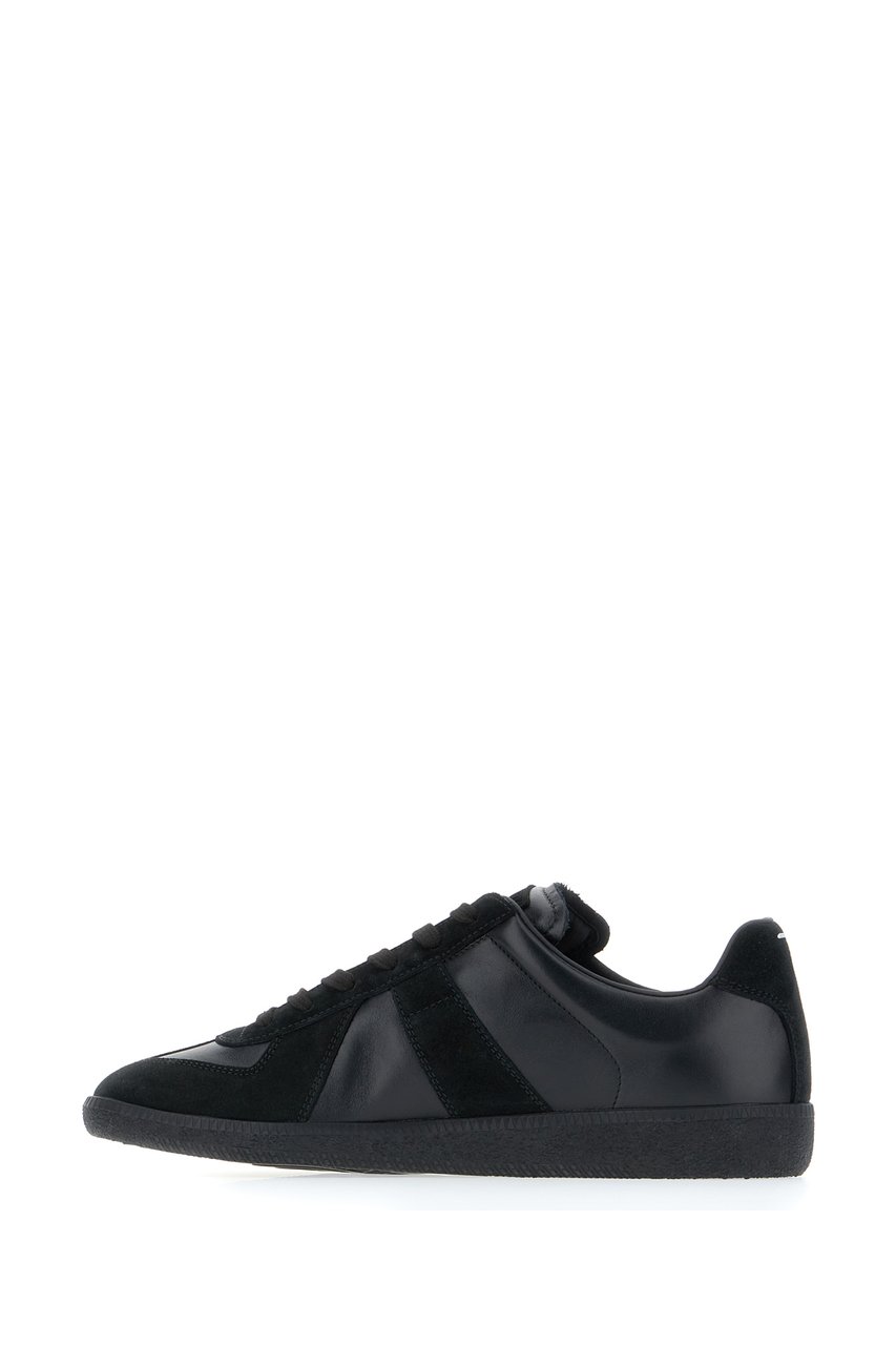 Maison Margiela Maison Margiela Black leather Replica sneakers Zwart
