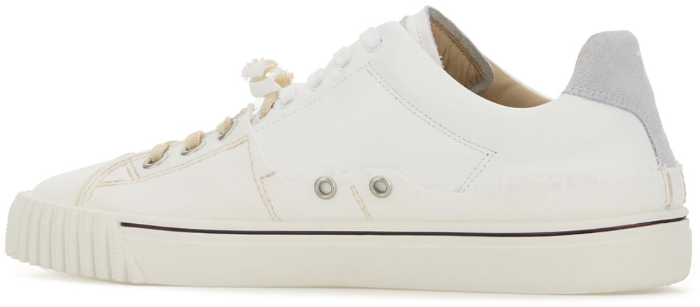 Maison Margiela Maison Margiela White leather and canvas sneakers Wit