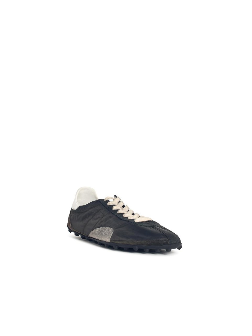 Maison Margiela 'Sprinters' Sneakers In Leather And Gigio Scuro Fabric Zwart