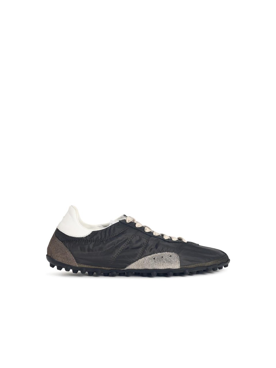 Maison Margiela 'Sprinters' Sneakers In Leather And Gigio Scuro Fabric Zwart