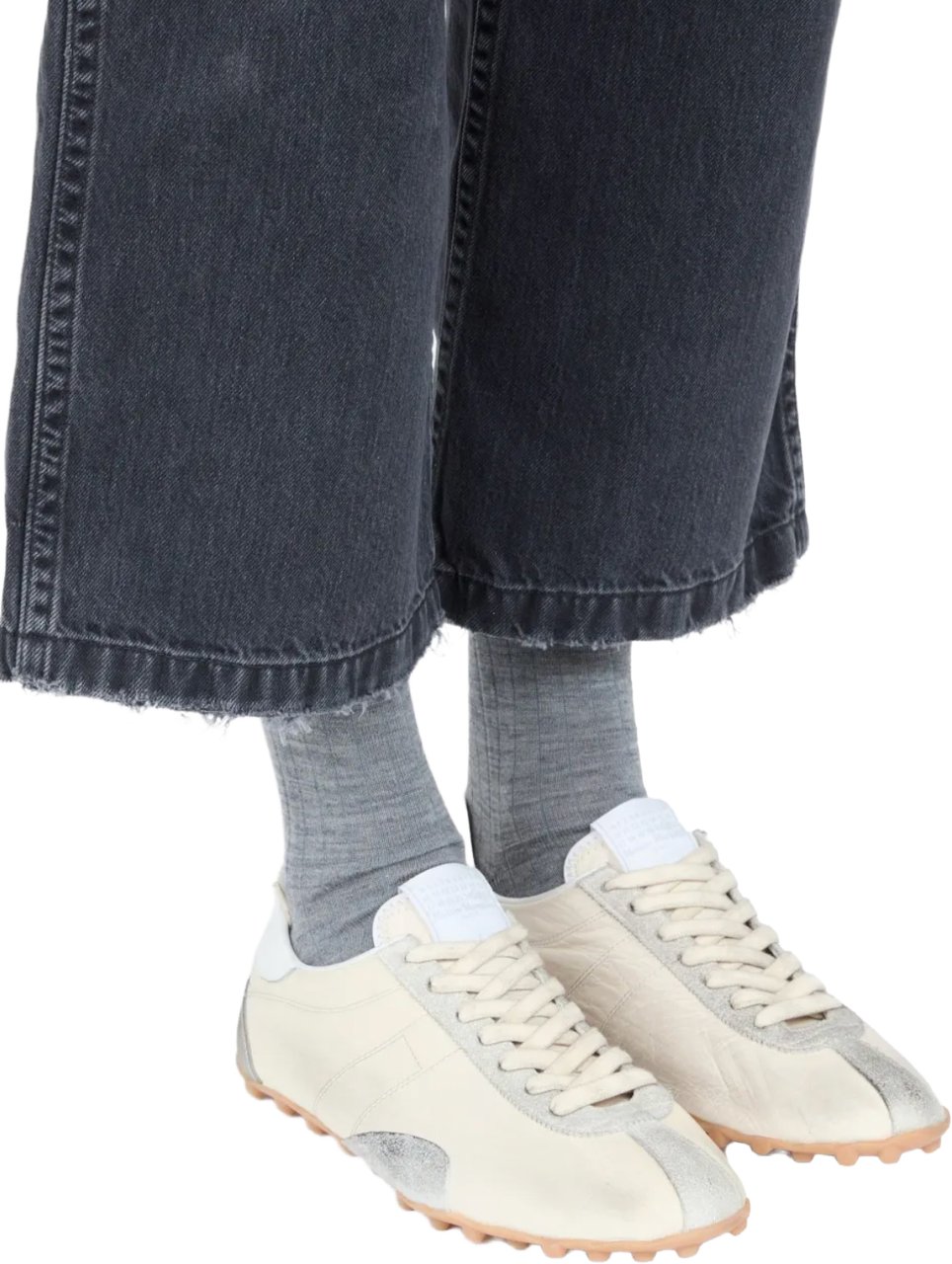 Maison Margiela Sprinter Low Top Cream/white/grey Wit
