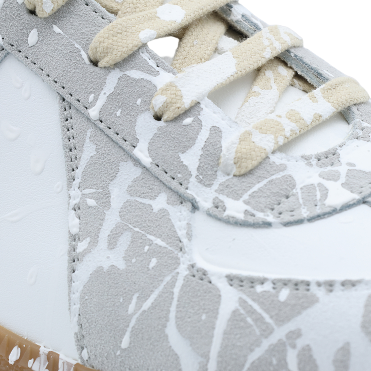 Maison Margiela 'Replica' White Leather Sneakers Neutraal
