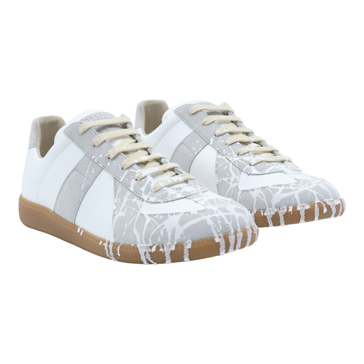 Maison Margiela 'Replica' White Leather Sneakers Neutraal