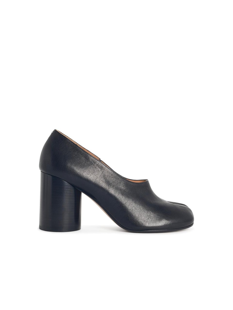 Maison Margiela 'Tabi Pump' Black Leather Pumps Grijs