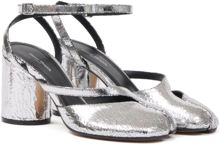 Maison Margiela Tabi Sandal Pump H80 Silver Beige