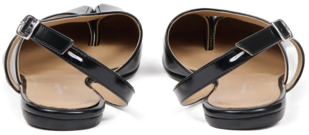 Maison Margiela Tabi Flat Slingback Black Zwart