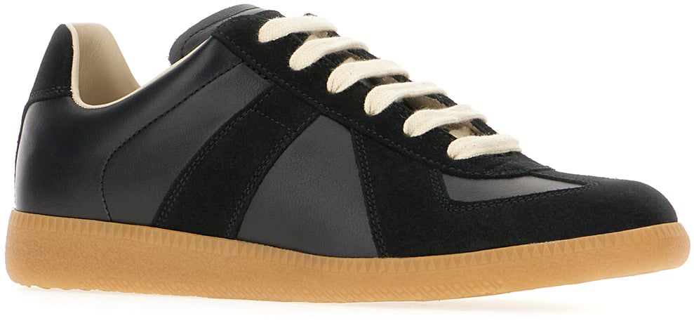Maison Margiela Two-tone leather and suede Replica sneakers Divers