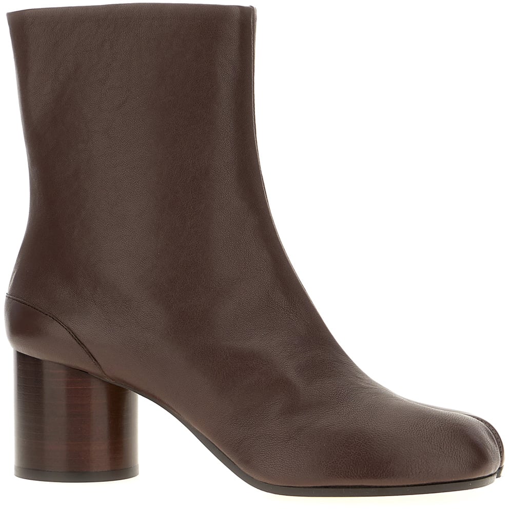 Maison Margiela Brown nappa leather Tabi boots Bruin