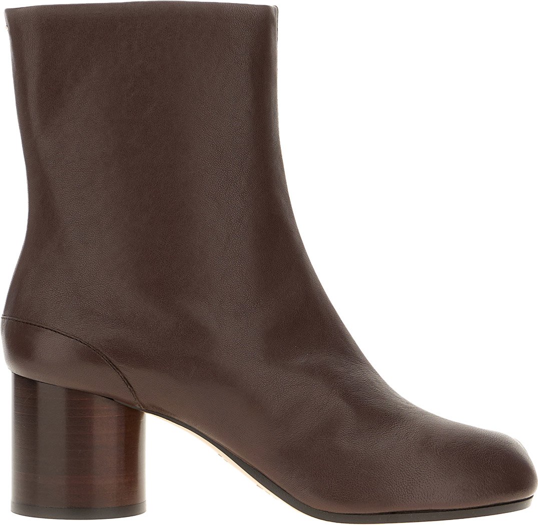 Maison Margiela Brown nappa leather Tabi boots Bruin