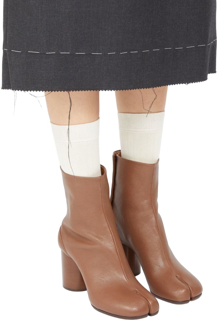 Maison Margiela Boots Leather Brown Beige