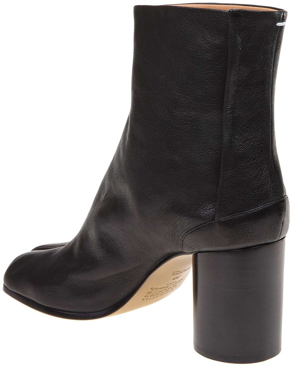 Maison Margiela Maison margiela tabi ankle boots in soft brown nappa Zwart