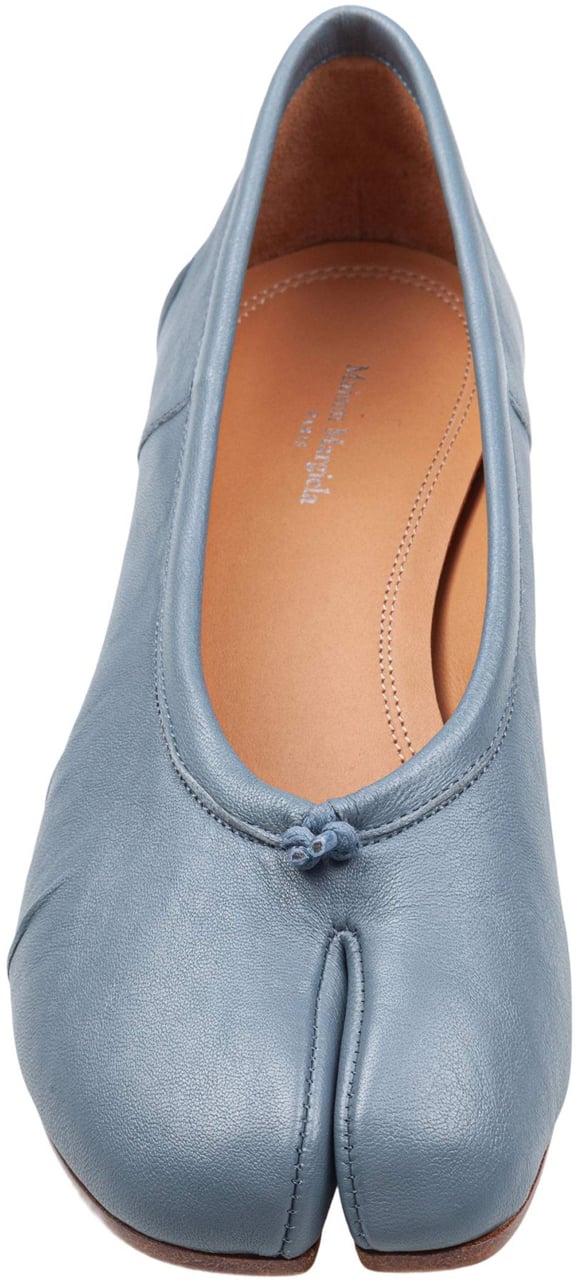 Maison Margiela Maison margiela tabi leather ballerina flats, light blue Blauw