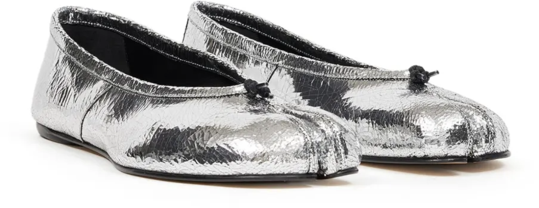 Maison Margiela Tabi Ballerina New Silver Zilver