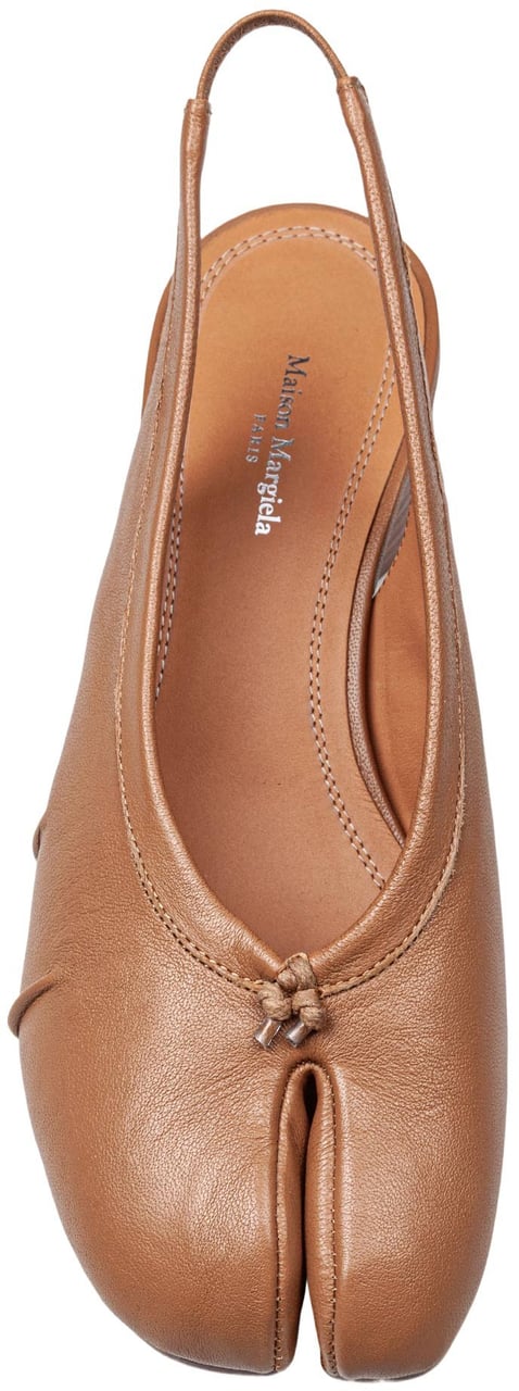 Maison Margiela Maison margiela tabi slingback in leather color Bruin
