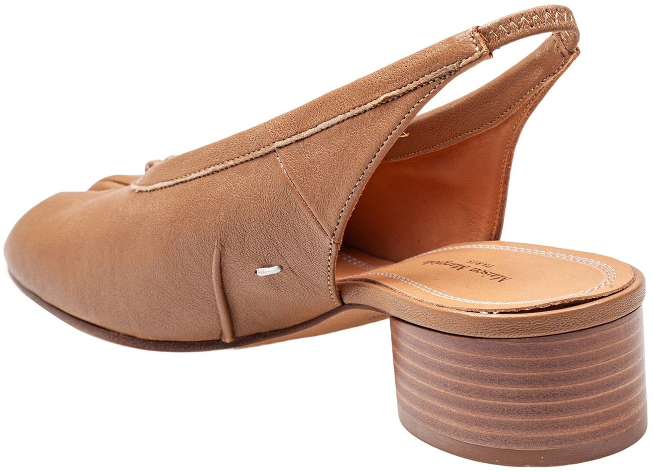 Maison Margiela Maison margiela tabi slingback in leather color Bruin