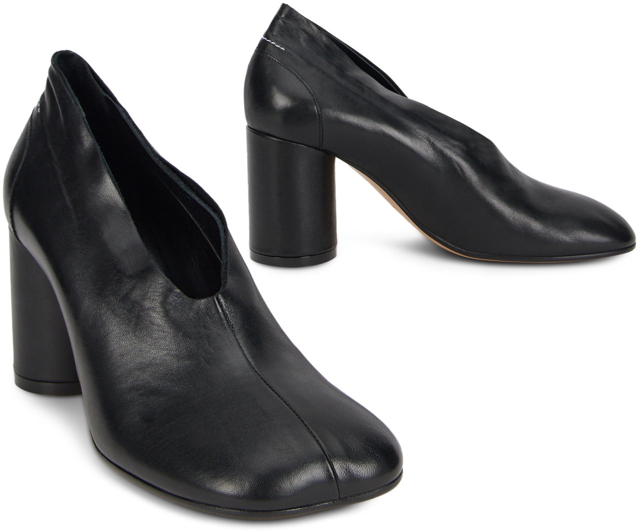 Maison Margiela Anatomic Court shoes in nappa Zwart