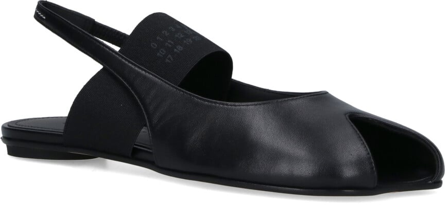 Maison Margiela Asymmetrical Toe Black Sandals Zwart