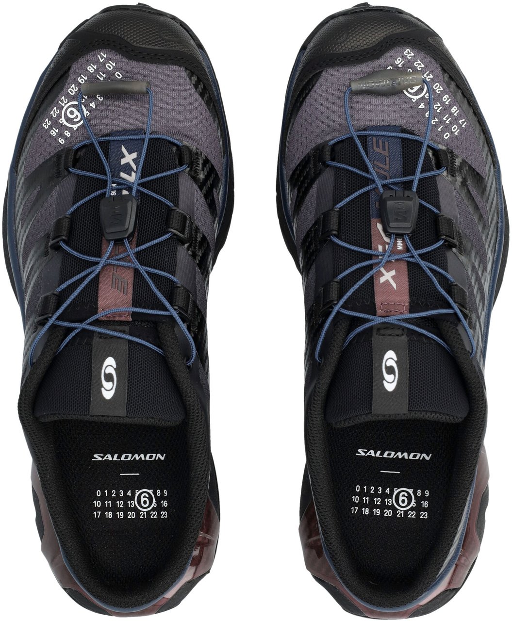 Maison Margiela Xt Mule 4 Mm6 / Salomon Black/Nine Iron/Hunkle Berry Violet Donkergrijs