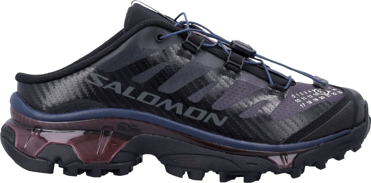 Maison Margiela Xt Mule 4 Mm6 / Salomon Black/Nine Iron/Hunkle Berry Violet Donkergrijs