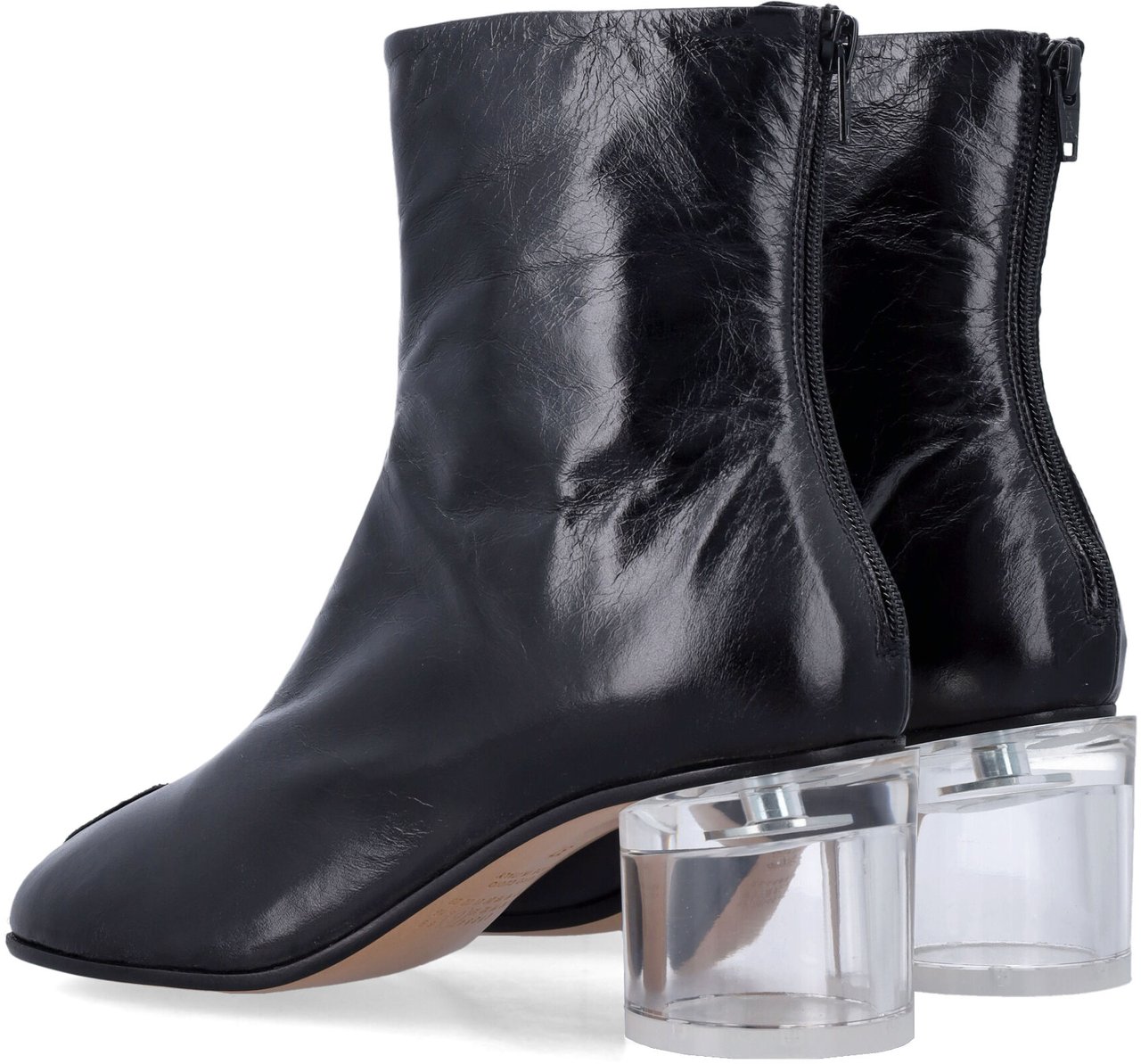 Maison Margiela Anatomic Ankle Bootie Pelxy Heel Nero Zwart