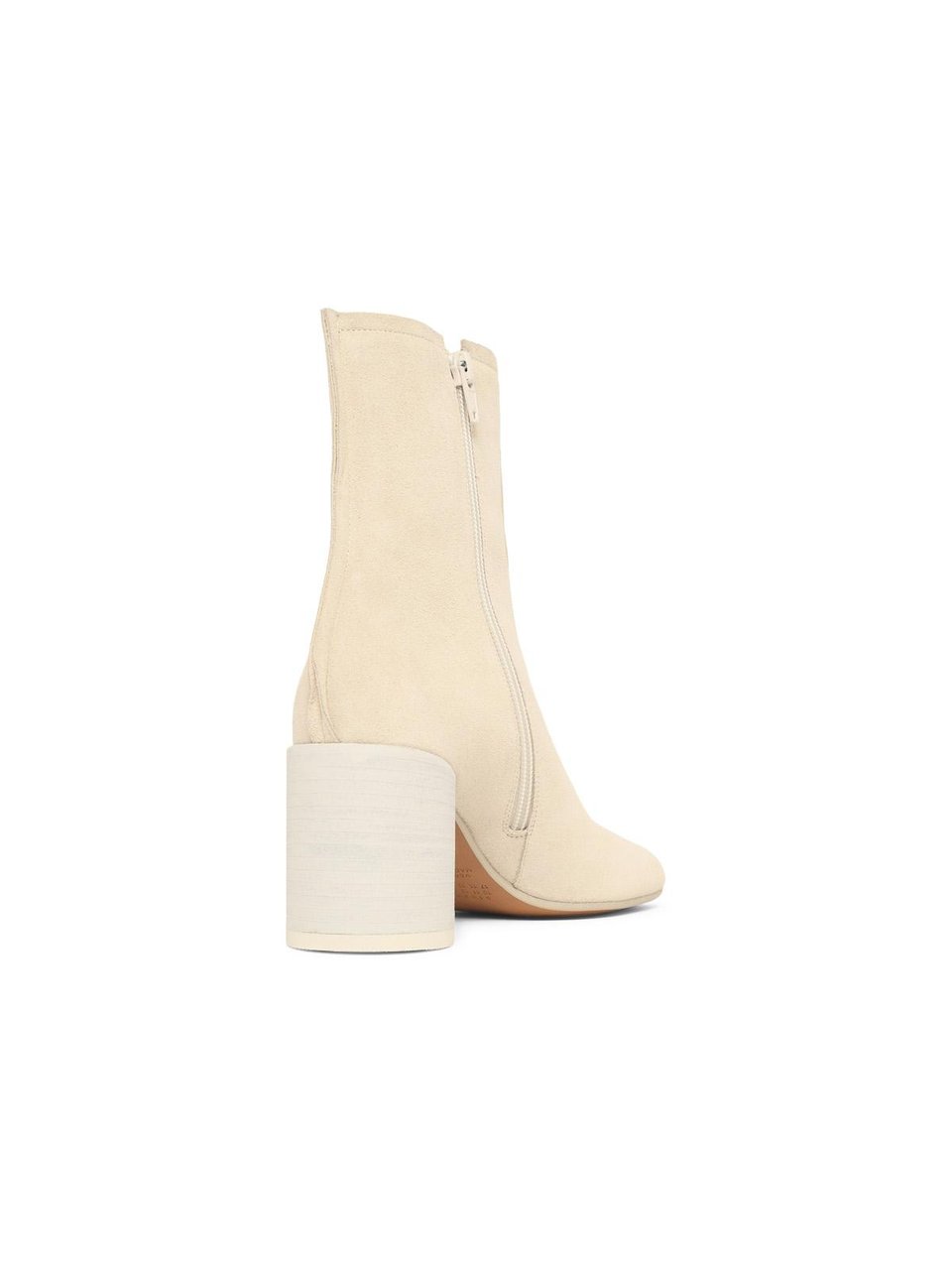 Maison Margiela Ivory Suede Ankle Boots Neutraal