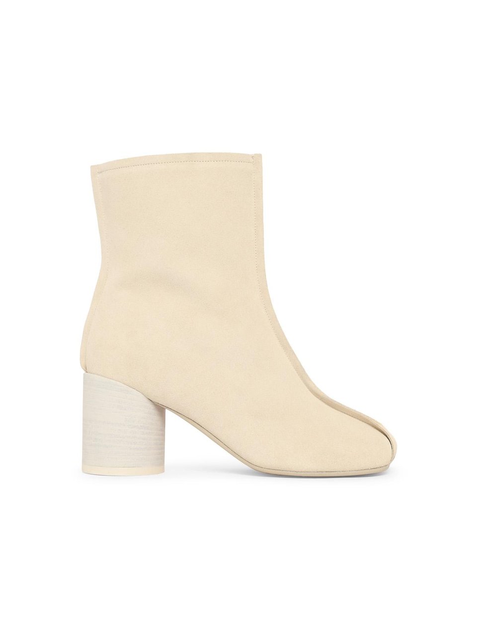 Maison Margiela Ivory Suede Ankle Boots Neutraal