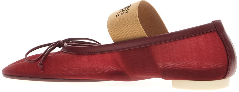 Maison Margiela Mm6 Red mesh ballerinas Rood